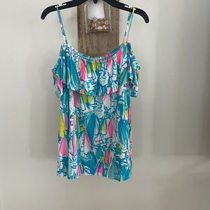 Lily Pulitzer, off shoulder tank
